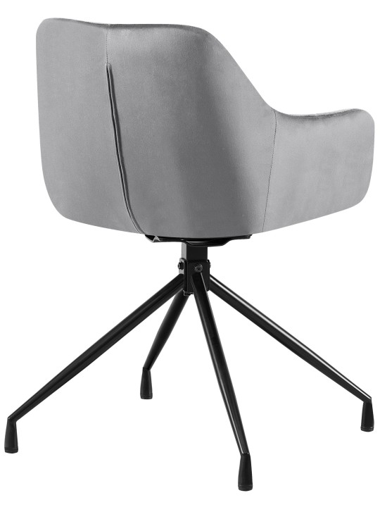 Lot de 2 chaises de salle à manger Welby velours, gris foncé Lot de 2 chaises de salle à manger Welby velours, gris foncé