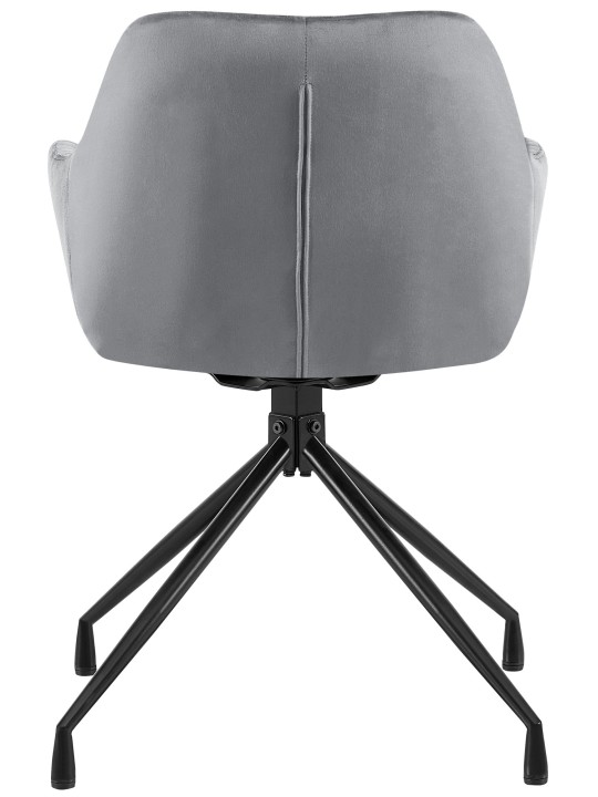 Lot de 2 chaises de salle à manger Welby velours, gris foncé Lot de 2 chaises de salle à manger Welby velours, gris foncé