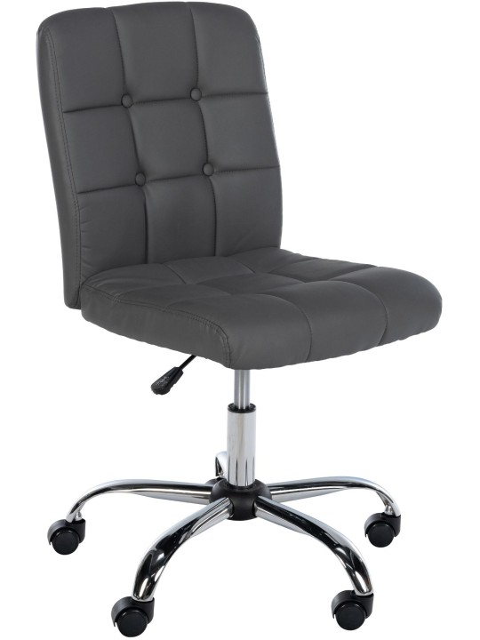 Tabouret de travail Trenton simili cuir, gris Tabouret de travail Trenton simili cuir, gris