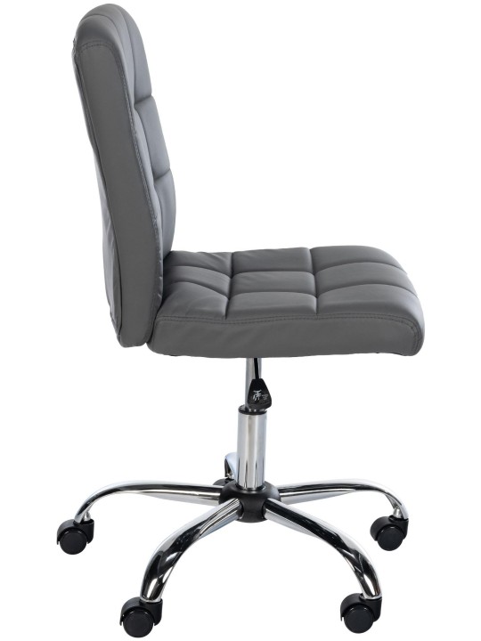 Tabouret de travail Trenton simili cuir, gris Tabouret de travail Trenton simili cuir, gris