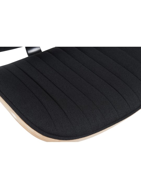 Lot de 2 tabourets de bar Clawson tissu chrome, naturel/noir Lot de 2 tabourets de bar Clawson tissu chrome, naturel/noir