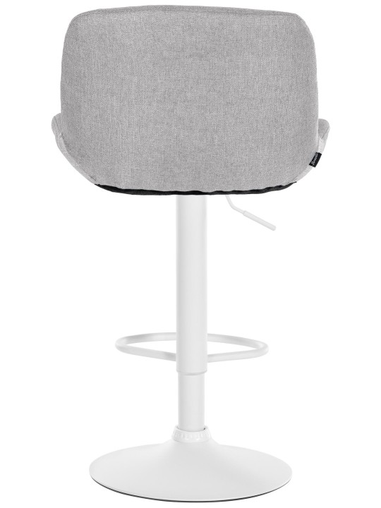 Lot de 2 tabourets de bar Solon tissu, gris clair