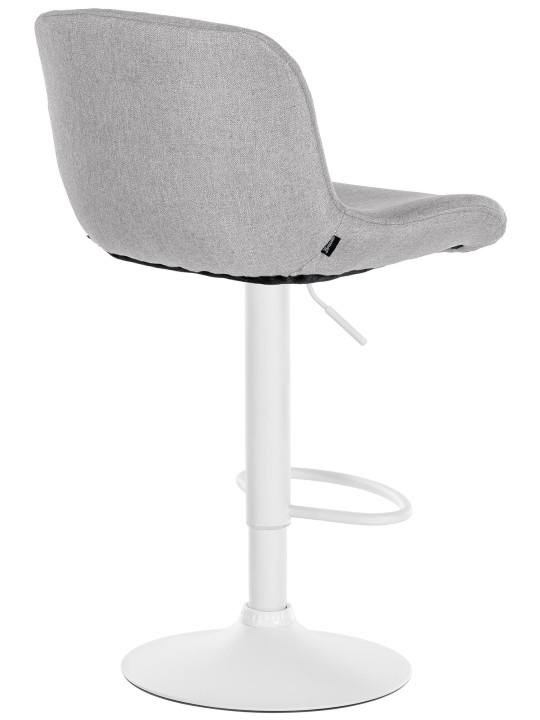 Lot de 2 tabourets de bar Solon tissu, gris clair