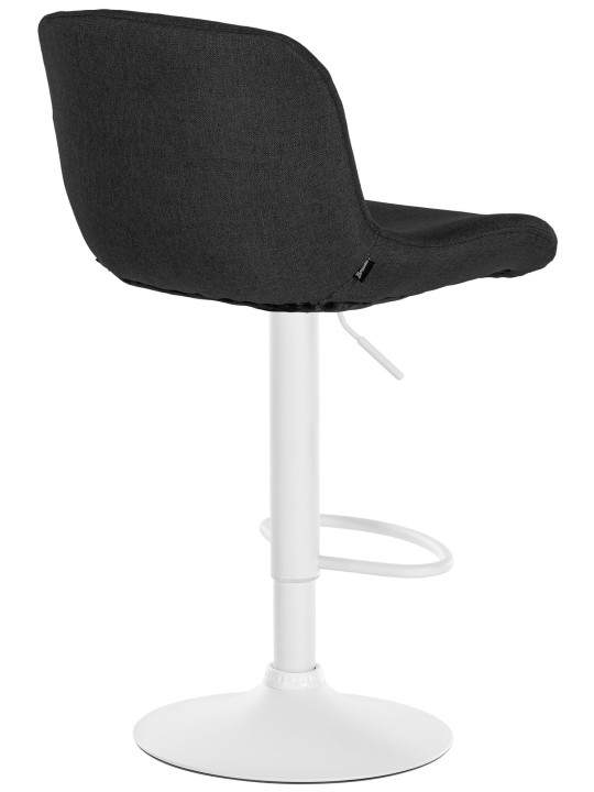 Lot de 2 tabourets de bar Solon tissu, noir