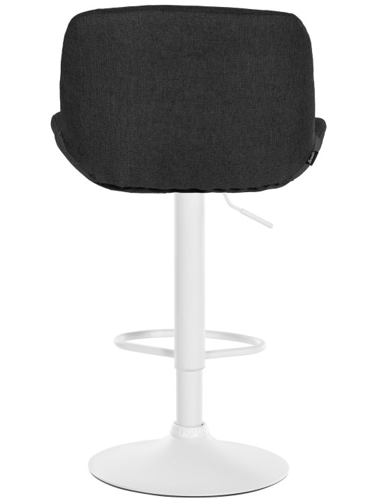 Lot de 2 tabourets de bar Solon tissu, noir