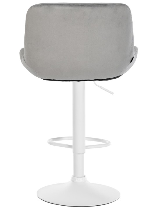 Lot de 2 tabourets de bar Solon velours, gris