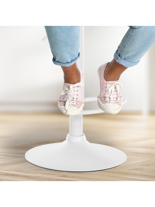 Lot de 2 tabourets de bar Solon velours, gris