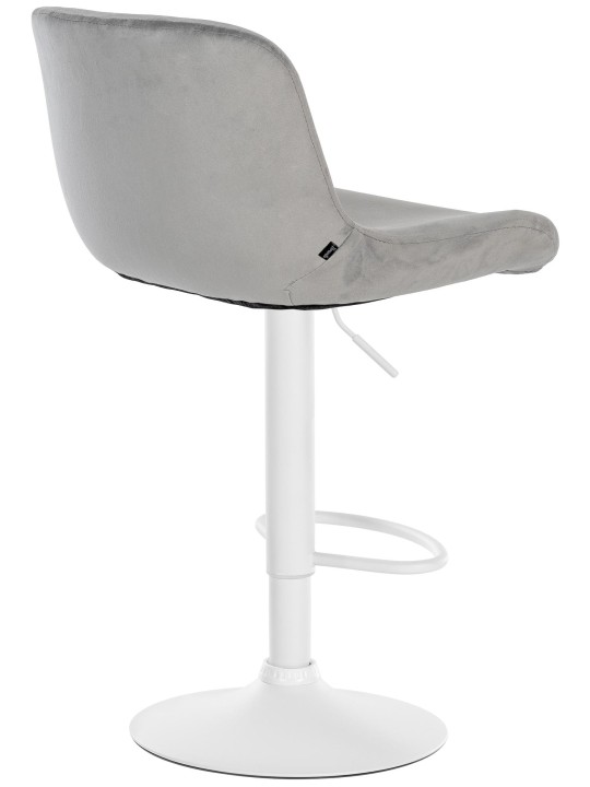 Lot de 2 tabourets de bar Solon velours, gris