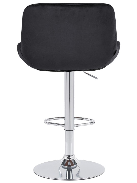 Lot de 2 tabourets de bar Solon velours chromé, noir Lot de 2 tabourets de bar Solon velours chromé, noir