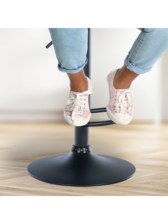 Lot de 2 tabourets de bar Solon tissu, brun foncé Lot de 2 tabourets de bar Solon tissu, brun foncé