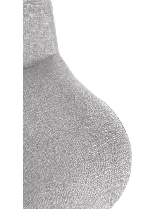 Lot de 2 tabourets de bar Solon tissu, gris clair