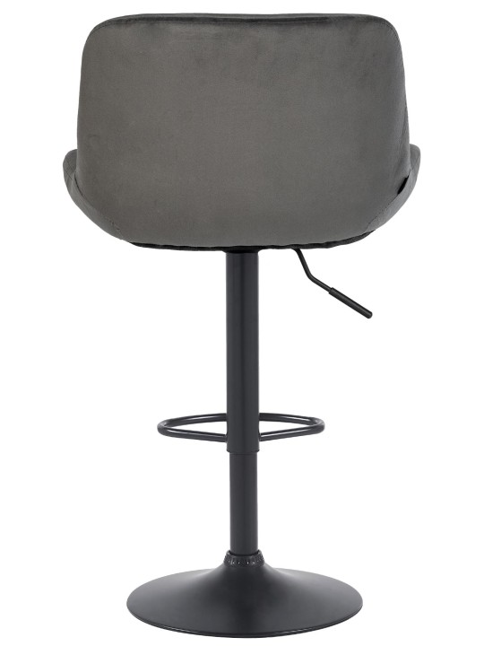 Lot de 2 tabourets de bar Solon velours, gris foncé Lot de 2 tabourets de bar Solon velours, gris foncé