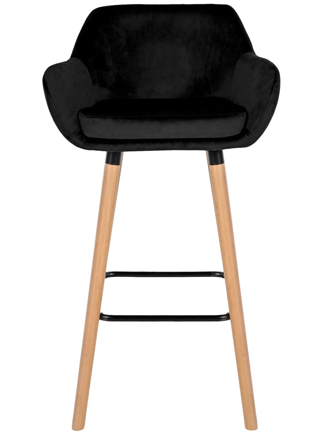 Tabouret de bar Grant velours, noir