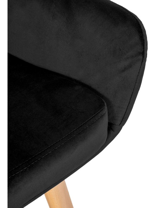 Tabouret de bar Grant velours, noir
