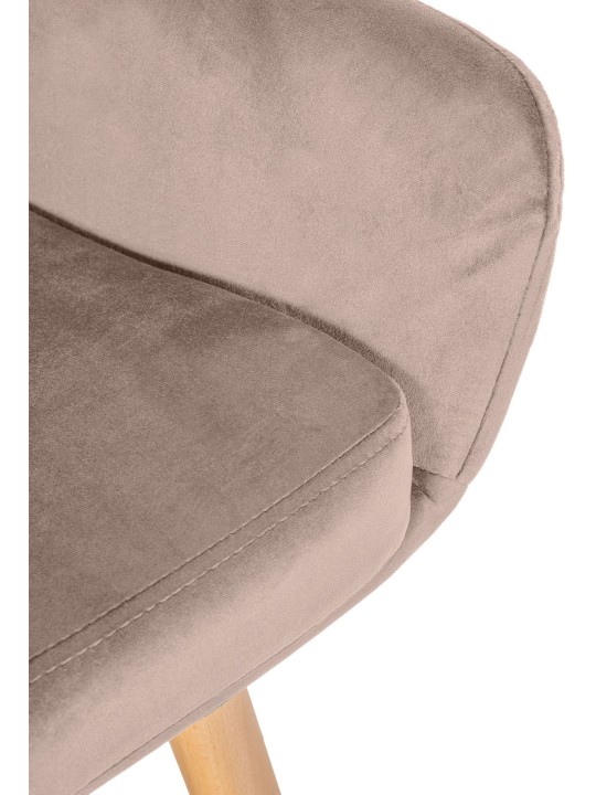 Tabouret de bar Grant velours, gris clair