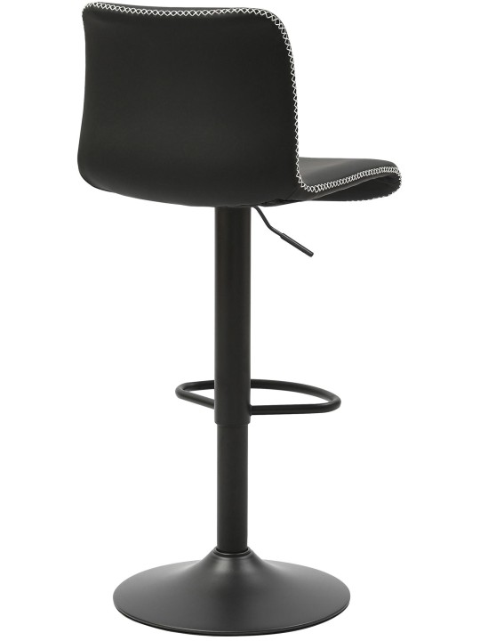 Tabouret de bar Henchy simili cuir, noir