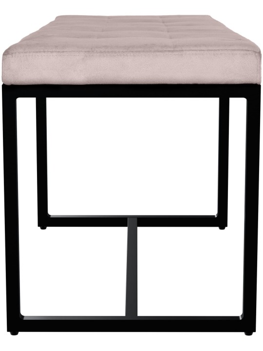 Banc en velours Barci B, gris clair Banc en velours Barci B, gris clair