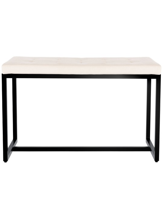 Banc en velours Barci B, crème