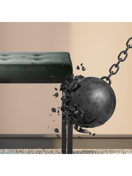 Banc en velours Barci B, vert Banc en velours Barci B, vert