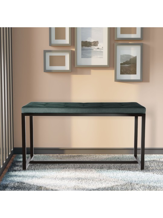 Banc en velours Barci B, vert Banc en velours Barci B, vert