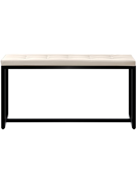 Banc Barci B simili cuir, crème