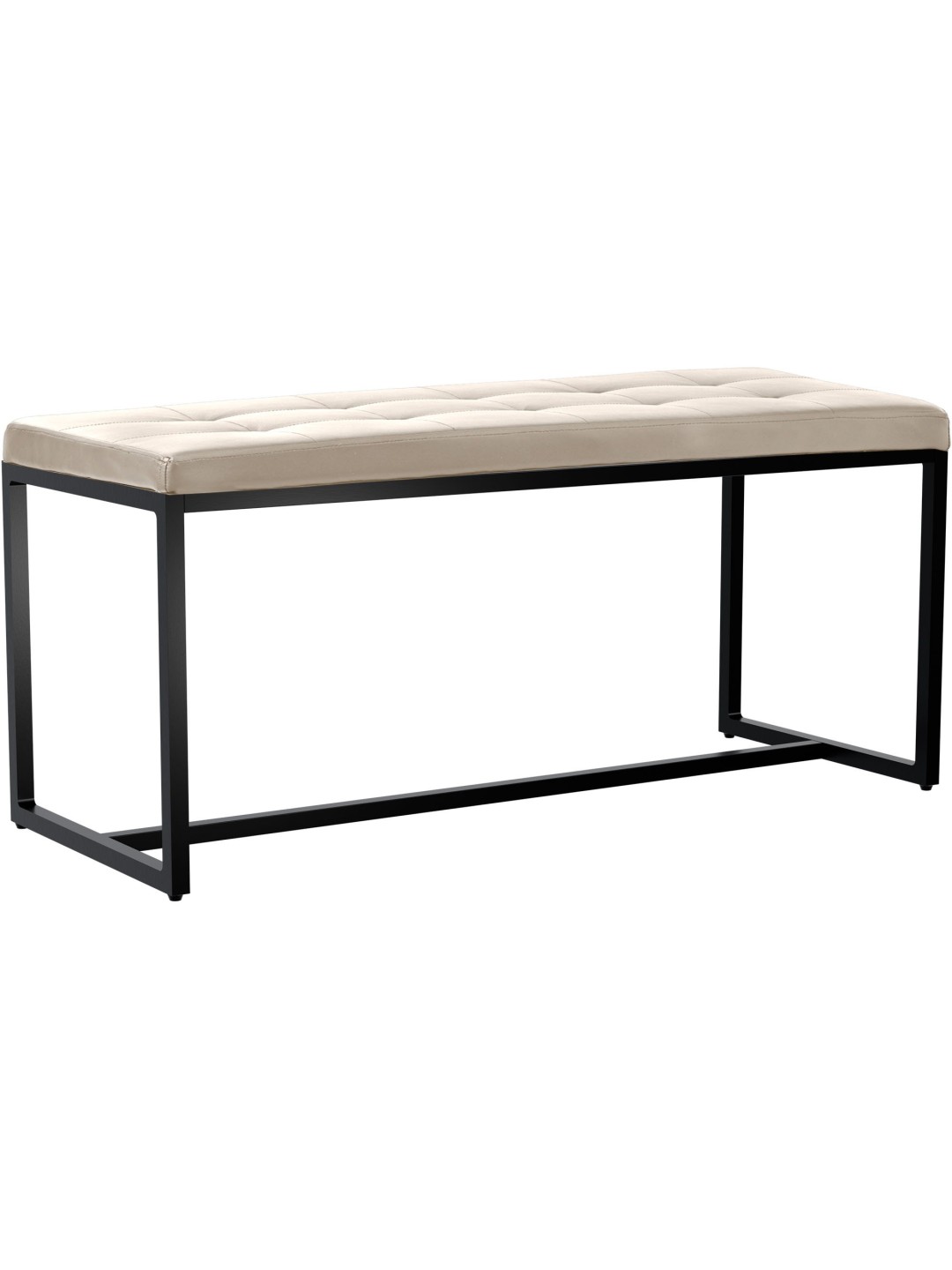 Banc Barci B simili cuir, crème