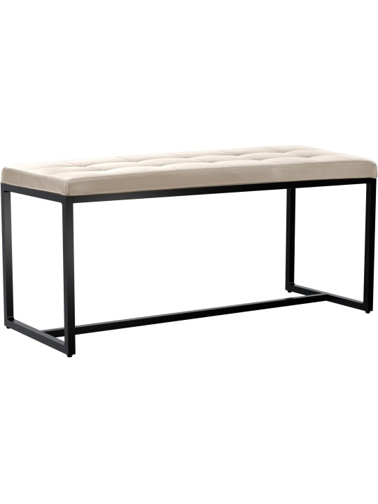 Banc Barci B simili cuir, crème