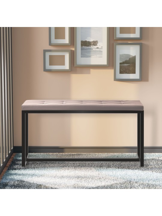 Banc Barci B simili cuir, blanc