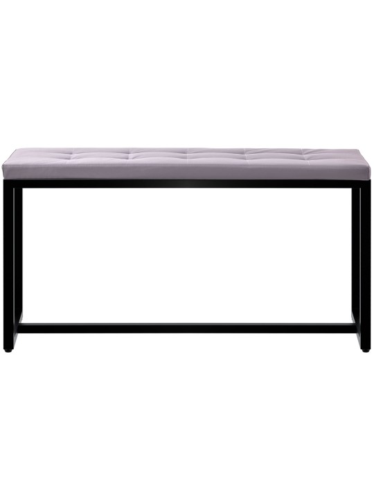 Banc Barci B simili cuir, gris