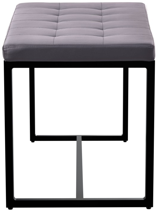 Banc Barci B simili cuir, gris