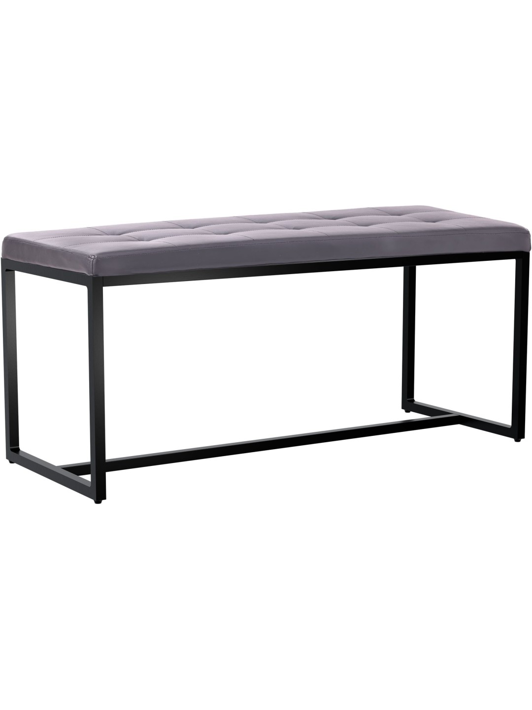 Banc Barci B simili cuir, gris