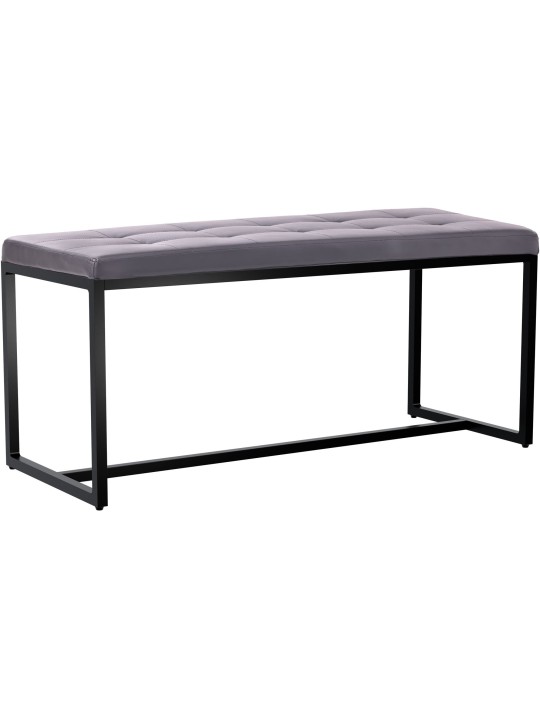 Banc Barci B simili cuir, gris