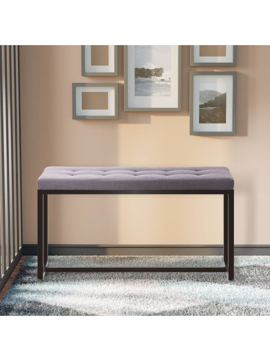 Banc Barci B en tissu, gris foncé