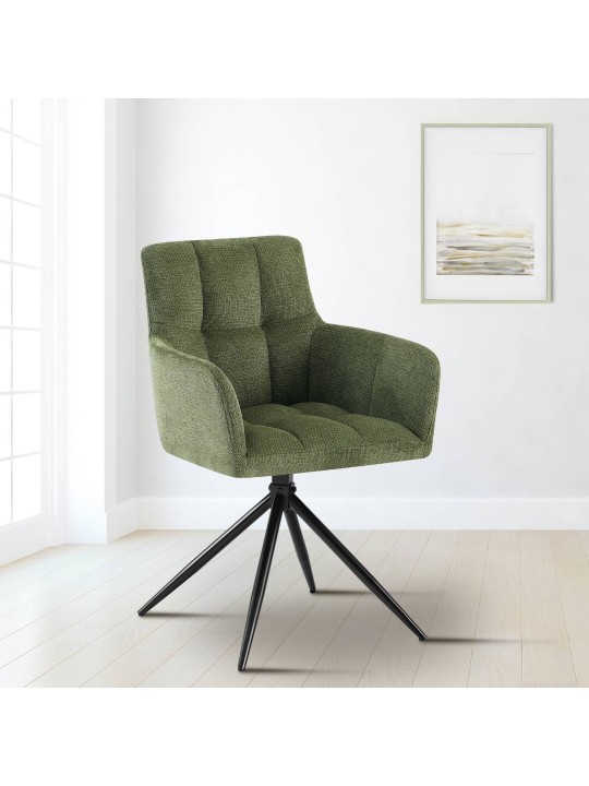 Chaise de salle à manger Jonah tissu, vert Chaise de salle à manger Jonah tissu, vert