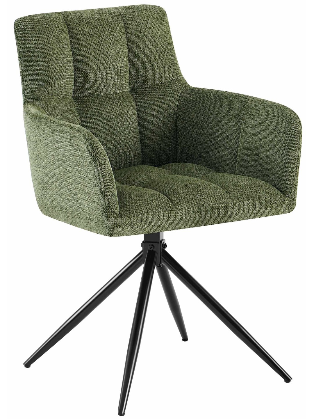 Chaise de salle à manger Jonah tissu, vert