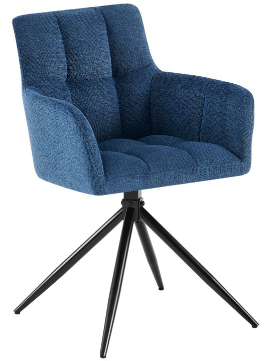 Chaise de salle à manger Jonah tissu, bleu foncé Chaise de salle à manger Jonah tissu, bleu foncé