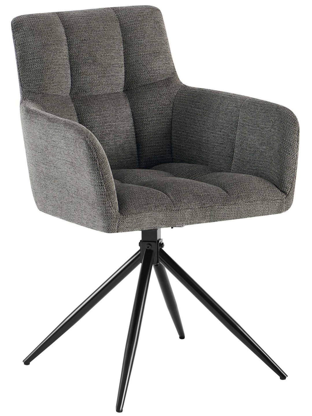 Chaise de salle à manger Jonah tissu, gris foncé