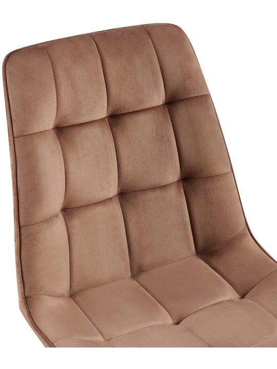 Lot de 2 chaises de salle à manger Gifford velours, brun