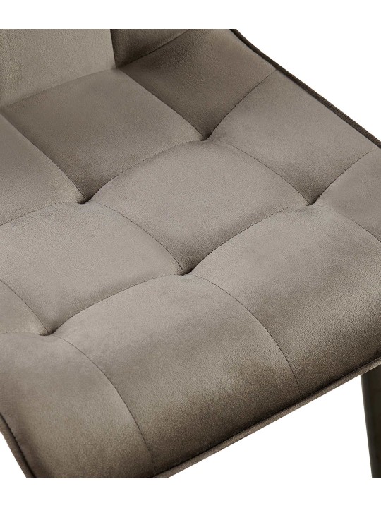 Lot de 2 chaises de salle à manger Gifford velours, anthracite Lot de 2 chaises de salle à manger Gifford velours, anthracite