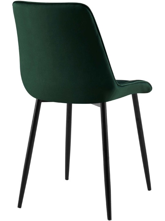 Lot de 2 chaises de salle à manger Gifford velours, vert