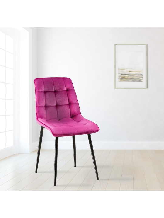 Lot de 2 chaises de salle à manger Gifford velours, lilas