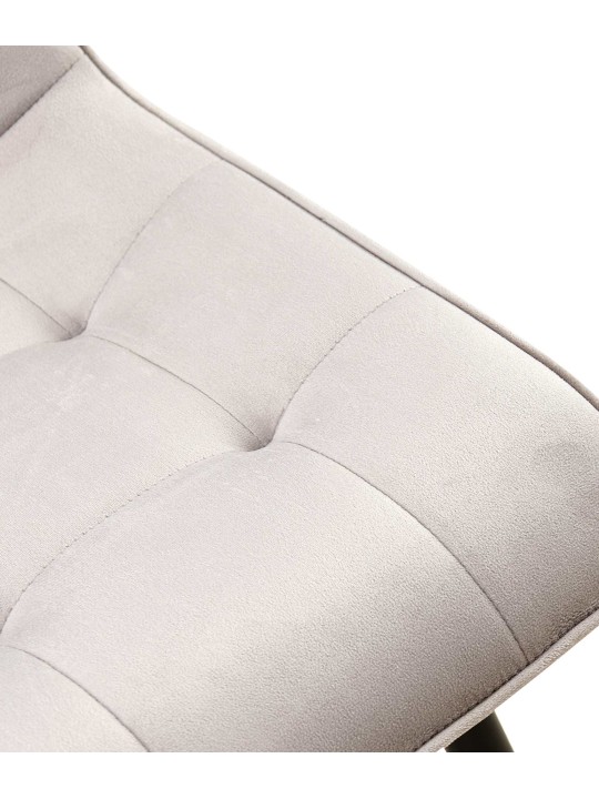 Lot de 2 chaises de salle à manger Gifford velours, gris