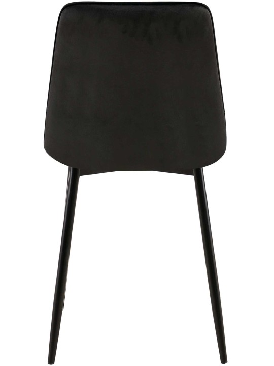 Lot de 2 chaises de salle à manger Gifford velours, noir