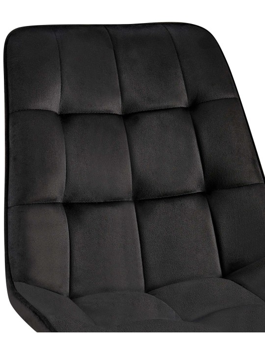 Lot de 2 chaises de salle à manger Gifford velours, noir