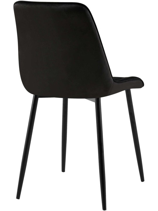 Lot de 2 chaises de salle à manger Gifford velours, noir