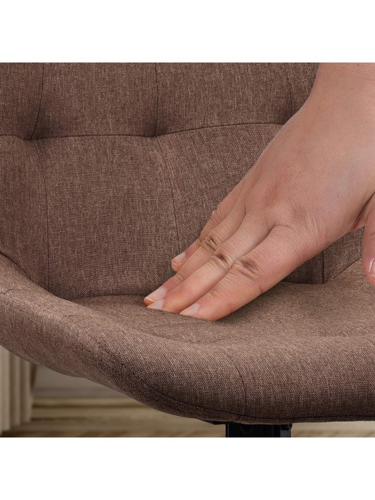 Lot de 2 chaises de salle à manger Merna tissu, taupe