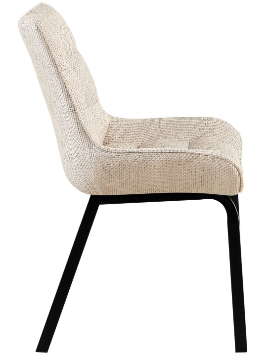 Lot de 2 chaises Saranda tissu, ivoire