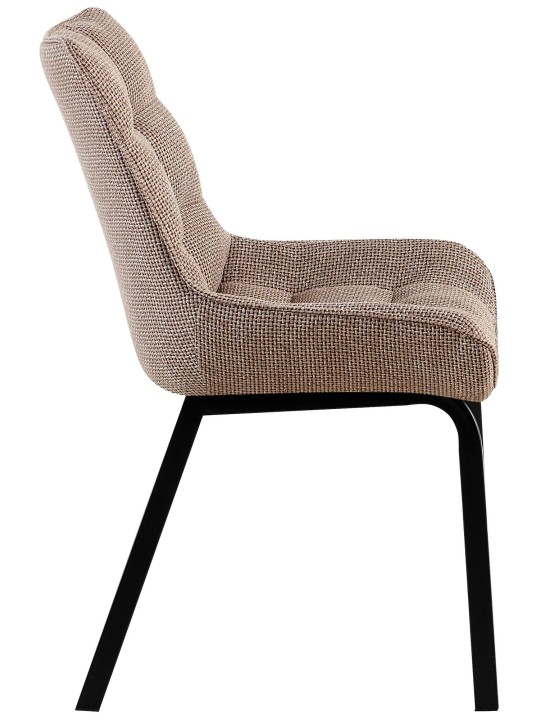 Lot de 2 chaises Saranda tissu, terre brune