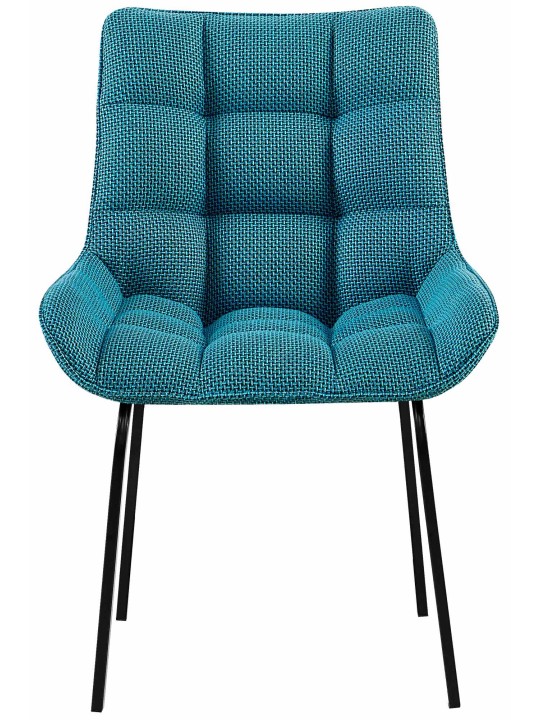 Lot de 2 chaises Saranda tissu, turquoise