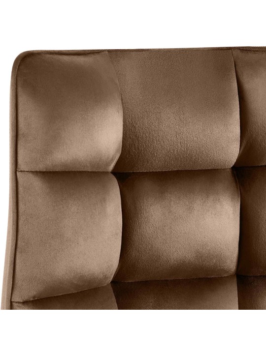 Lot de 2 chaises Saranda velours, brun